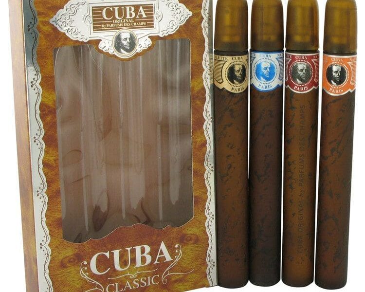 Gift Set -- Cuba Variety Set includes All Four 1.15 oz Sprays, Cuba Red, Cuba Blue, Cuba Gold and Cuba Orange