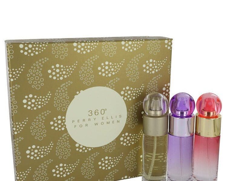 Perry Ellis Gift Set -- 1 oz Perry Ellis 360 EDT Spray + 1 oz Perry Ellis 360 Coral EDP Spray + 1 oz Perry Ellis 360 Purple EDP Spray