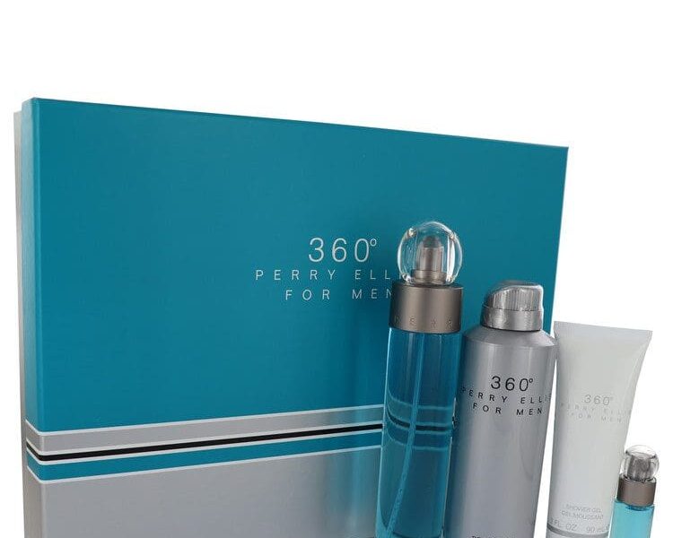 Gift Set -- 3.4 oz Eau De Toilette Spray + 6.8 oz Body Spray + 3 oz Shower Gel + .25 oz Mini EDT Spray