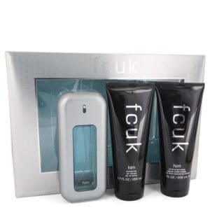 fcuk Gift Set - 3.4 oz Eau De Toilette Spray + 6.7 oz After Shave Balm + 6.7 oz Shower Gel