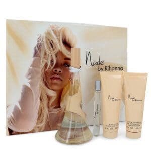 Rihanna Gift Set Perfume - 3.4 oz Eau De Parfum Spray + 3 oz Body Lotion + 3 oz Shower Gel + .33 oz Mini EDP Spray